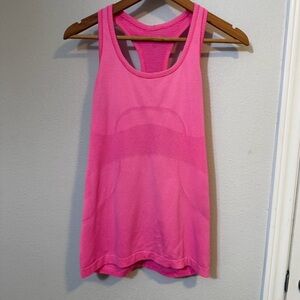 Lululemon Athletica Pink Swiftly Tech Hip Length Tank Top